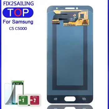 

LCD Display 100% Tested Working Super AMOLED Touch Screen Assembly Digitizer For Samsung Galaxy C5 C5000 With Tempered Glass