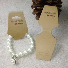 2017 NEW DIY Hand Made With Love White Earring Card For 1 pair Earring Display Custom Logo Cost Extra EMO order accepet