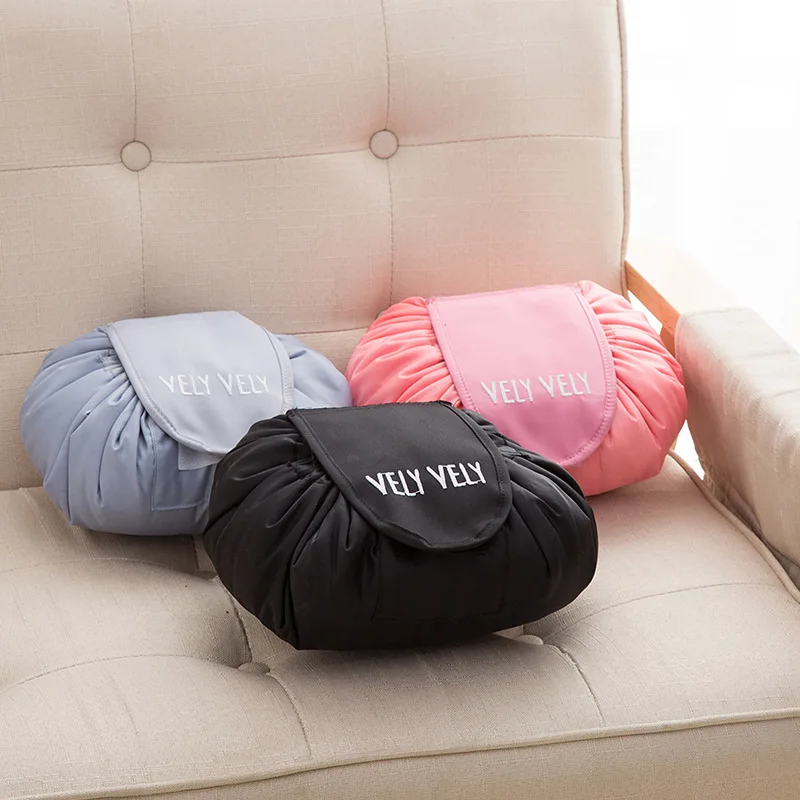 2018 Creative Korea Lazy Cosmetic font b Bag b font Large Capacity Portable Drawstring Storage Artifact