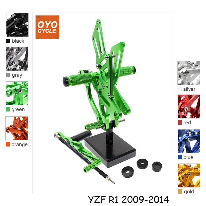 CNC Adjustable Rearsets Foot Rest Foot Pegs Foot Rests For Yamaha YZF R1 2009 2010 2011 2012 2013 2014 CNC Adjustable Rearsets Foot Rest Foot Pegs Foot Rests For Yamaha YZF R1 2009 2010 2011 2012 2013 2014