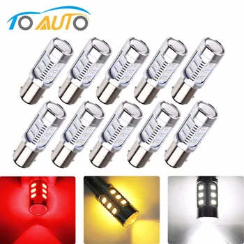 

10pcs 1157 12 5630 SMD BAY15D led Chip High Power lamp 21/5w led car bulbs brake Lights Source parking 12V White Red Yellow