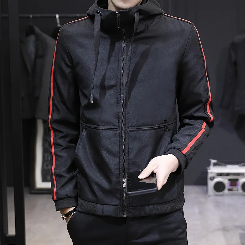 

Sports jacket male 2019 autumn new fashion Korean version of the thin coat men's shirt student tide Long windbreaker
