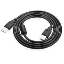 USB 2.0 Tipo UM Macho para Macho Cabo Blindado Cabo Preto 1.5m 3m