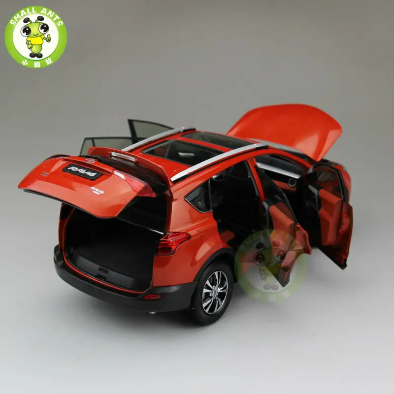 1:18 RAV4 литая модель автомобиля SUV игрушки для подарков коллекция хобби оранжевый