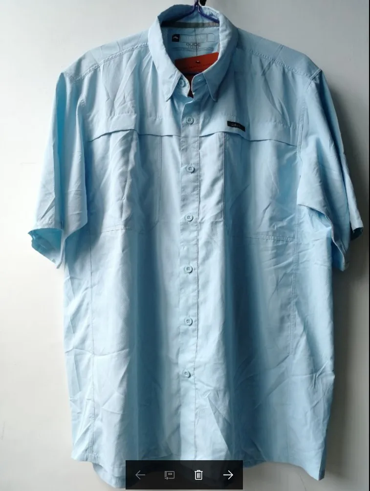 Si**s Summer Men Fishing Shirt Short Sleeve Outdoor Breathable UPF50