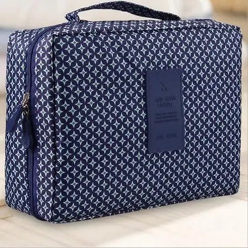 Стильный дорожный косметический чехол для туалетных принадлежностей, органайзер, сумка для хранения, подвесная сумка - Цвет: Синий