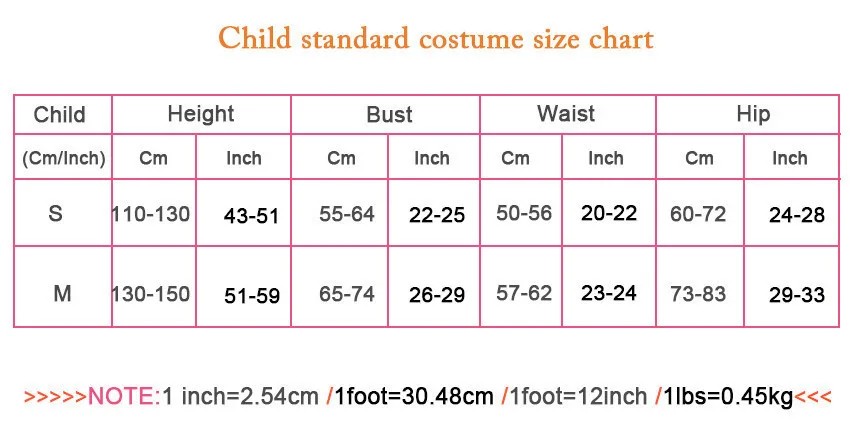 child size chart