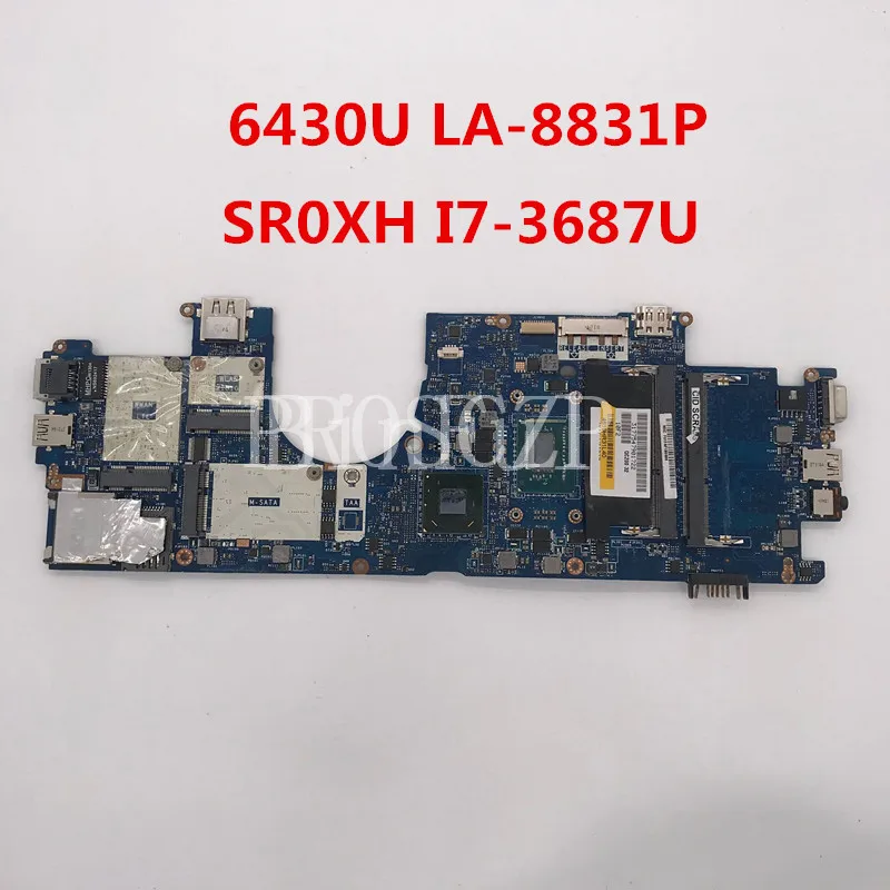 Бесплатная доставка материнской платы ноутбука Latitude 6430U QCZ00 LA-8831P с SR0XH I7-3687U CPU