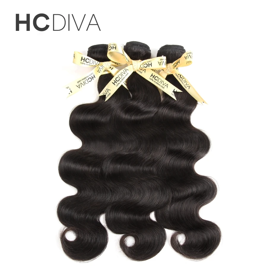 HCDIVA Malaysian Body Wave 100% Human Hair Bundles 8-28 Inch Can Be Dyed Non-Remy Hair Weave Extensions Free Shipping body-wave