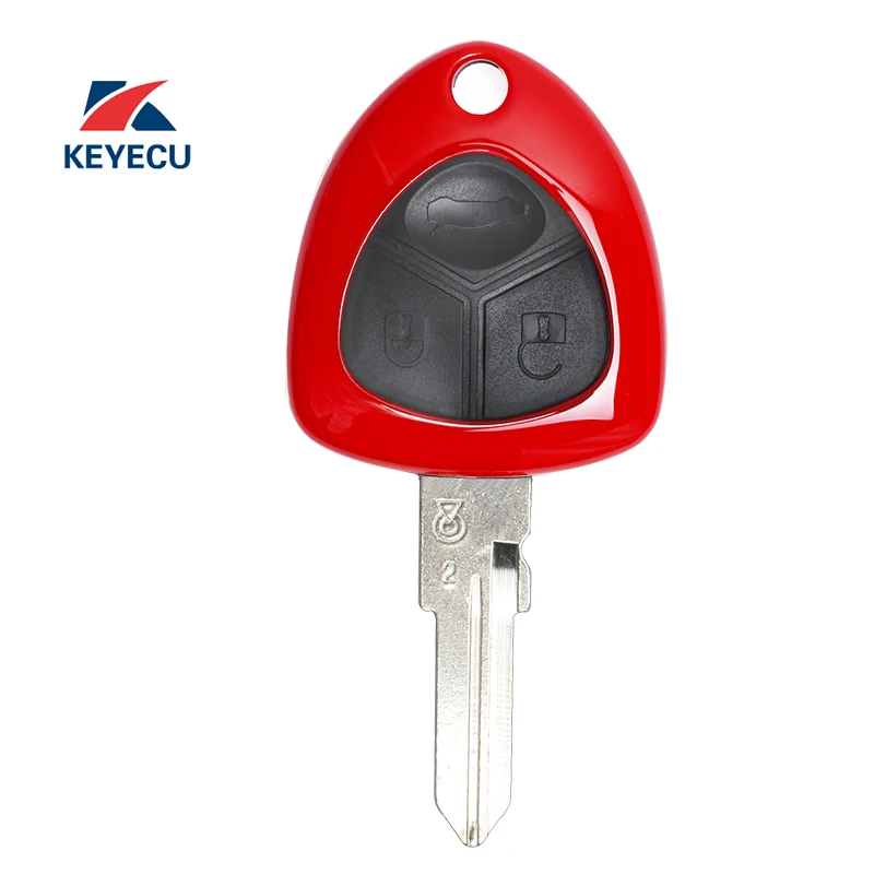 KEYECU Replacement Remote Key Shell Case Fob 3 Button for Ferrari F430 2005-2009