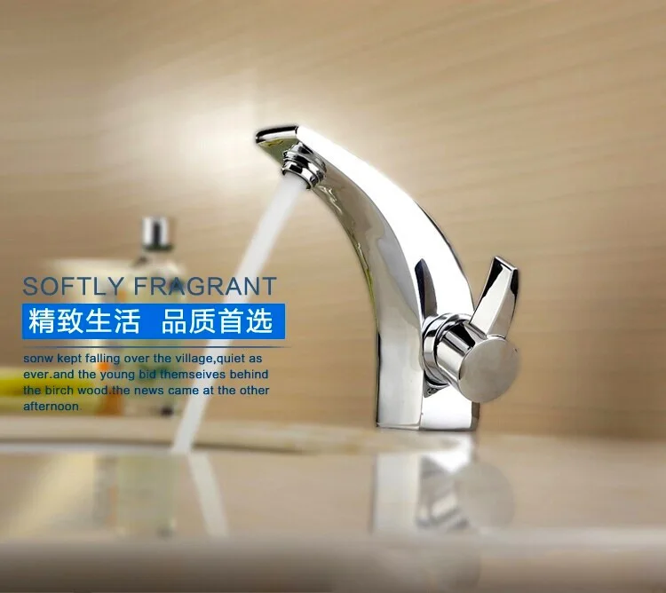 

Ox horn fashional basin faucet with single handle hot cold bathroom basin sink mixer taps , sanitary ware , basin faucet