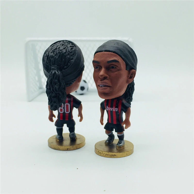 Soccerwe Мультфильм Футбол Звезда кукла MIL #80 # Ronaldinho статуэтки красные черные