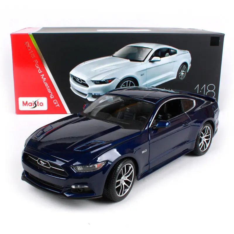 Maisto 1:18 эксклюзивный 2015 Ford Mustang GT 5,0 литья под давлением модель спортивный гоночный автомобиль синий Новый в коробке