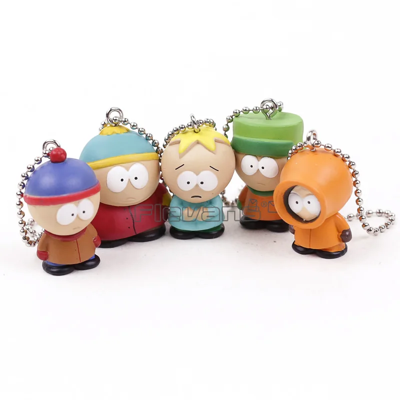 South Park Pendants Keychains Toys 5pcs/set Stan Kyle Eric Kenny