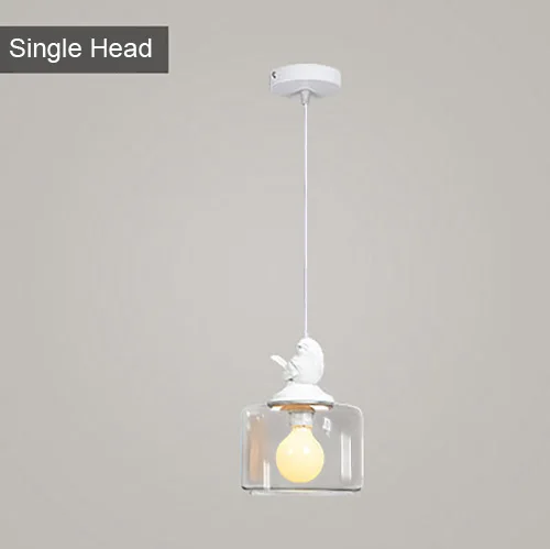 Винтажная Подвесная лампа из прозрачного стекла, Современная Подвесная лампа для помещений, шнур 1-1,5 м, провод E27 110*240 в - Цвет корпуса: Single Head