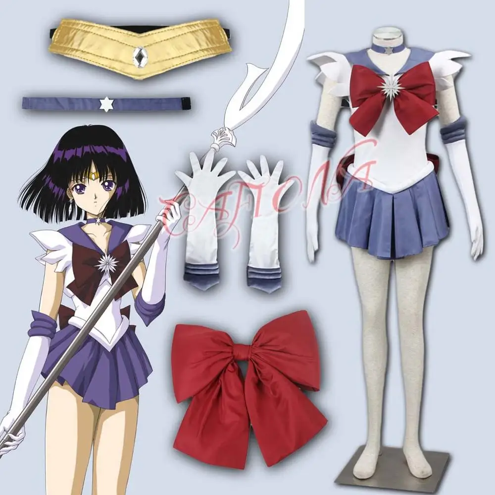 

Сексуальные мини-платья для девочек, Сейлор Сатурн Томое Хотару, косплей, костюм для девочек, мини-платье высокого качества