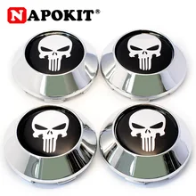 4 шт. Универсальный 68 мм(62 мм-64 мм-9 мм) Модный череп логотип машины Авто запасная часть колеса автомобиля Шины ступицы колпачки обода ступицы колпачки
