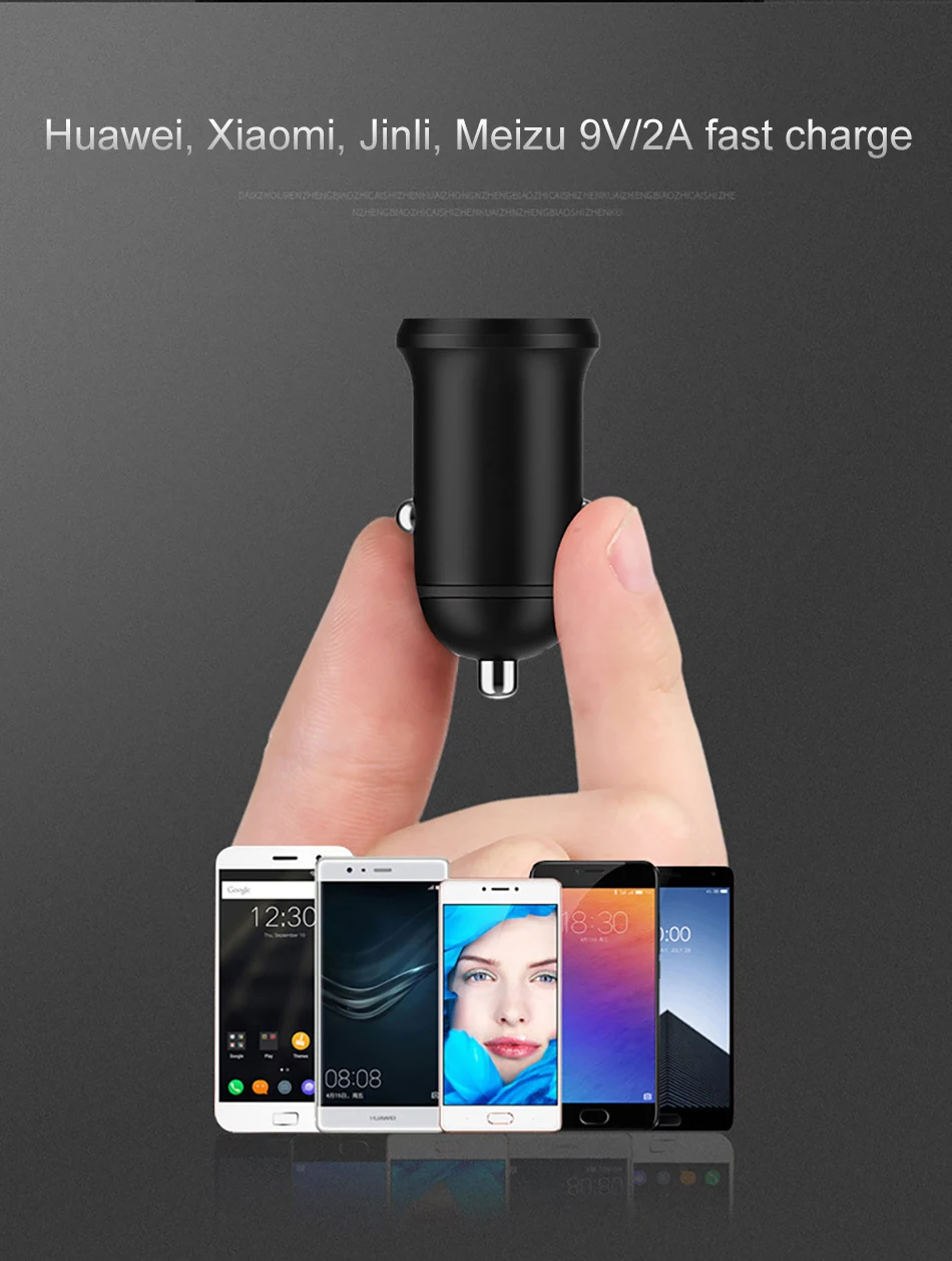!ACCEZZ Mini Dual 2 Port USB Car Power Fast Charger Adapter For iPhone 7 Plus 6 5S 4S XS MAX XR Huawei P10 Samsung Galaxy S8 S7 (5)