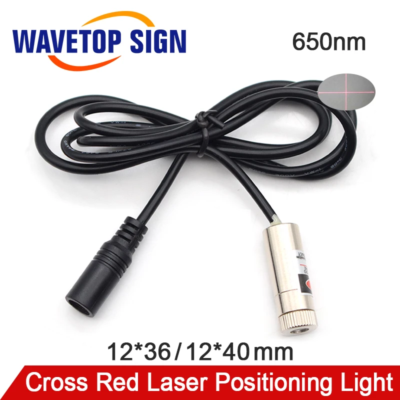 

WaveTopSign 650nm Red Dedicated Infrared Positioning Lights Cross 12*36mm 12*40mm Red light Cross Positioning Light