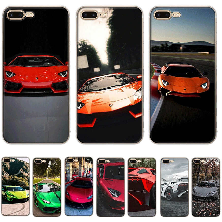 

Lamborghini Sports Car Mobile Phone Case for iPhone 7 8 6 6s Plus iPhone 11 Pro X XS Max XR 5 5S SE Cover