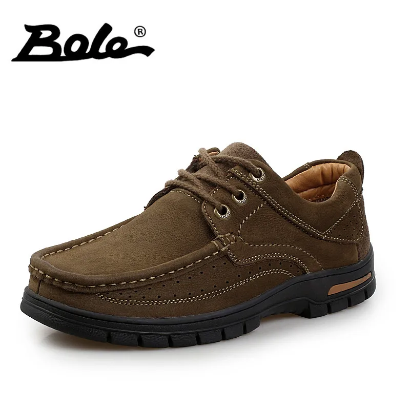 BOLE New Arrival Cow Suede Leather Men Shoes Fashion Designer Lace Up Breathable Shoes Men Thick Bottom Flats Shoes Men Footwear BOLE New Arrival Cow Suede Leather Men Shoes Fashion Designer Lace Up Breathable Shoes Men Thick Bottom Flats Shoes Men Footwear