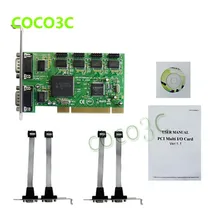 6 последовательный RS-232 Порты платы pci DB9 Порты и разъёмы PCI ввода/вывода карты конвертер, чипсет mcs9865