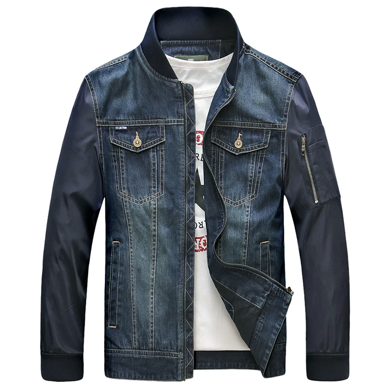 Men's Denim Jackets 2017 Male Zipper Pocket Classic Leisure Denim