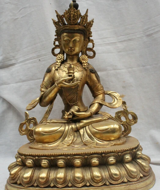 

dr524 20" Tibetan Buddhist Bronze Vajradhara Vajrabhairava Vajra Bell Buddha Statue
