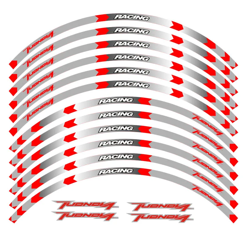 Мотоцикл стикер колеса водонепроницаемый стикер Полоса Светоотражающая наклейка на обод для Aprilia TUONOV4 TUONO V4