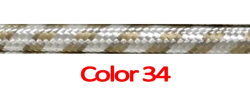 2 м, 3 м, 5 м, 10 м, 2 ядра, 0,75 мм2, тканевый плетеный кабель, электрический провод, винтажный светильник, шнуры - Цвет: 34