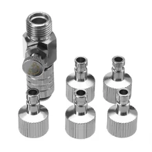 Special Price Part Air Pump Quick Connector Adjustable Pressure Plug Socket Alloy Metal Silver 44mm Fitting Set 1/8 Plug Useful Special Price Part Air Pump Quick Connector Adjustable Pressure Plug Socket Alloy Metal Silver 44mm Fitting Set 1/8 Plug Useful