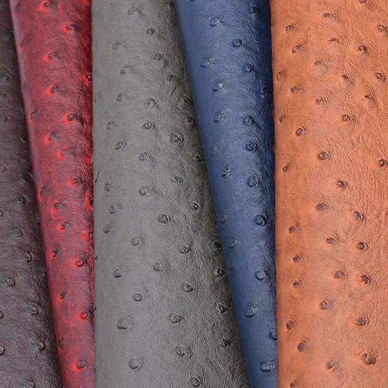 

1 Meter Ostrich Pattern Thick Faux Leatherette Fabric Synthetic Leather For Furniture Belt Tela Piel Sintetica Tissu Simili Cuir