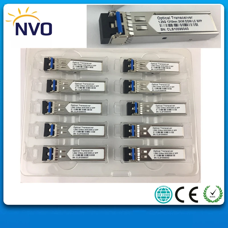 

20Pcs/Lot,1.25G,MM,Dual Fiber,1310nm,2KM,compatible with Cisco code,DDM,Fiber Optical LC DX SFP Transceiver