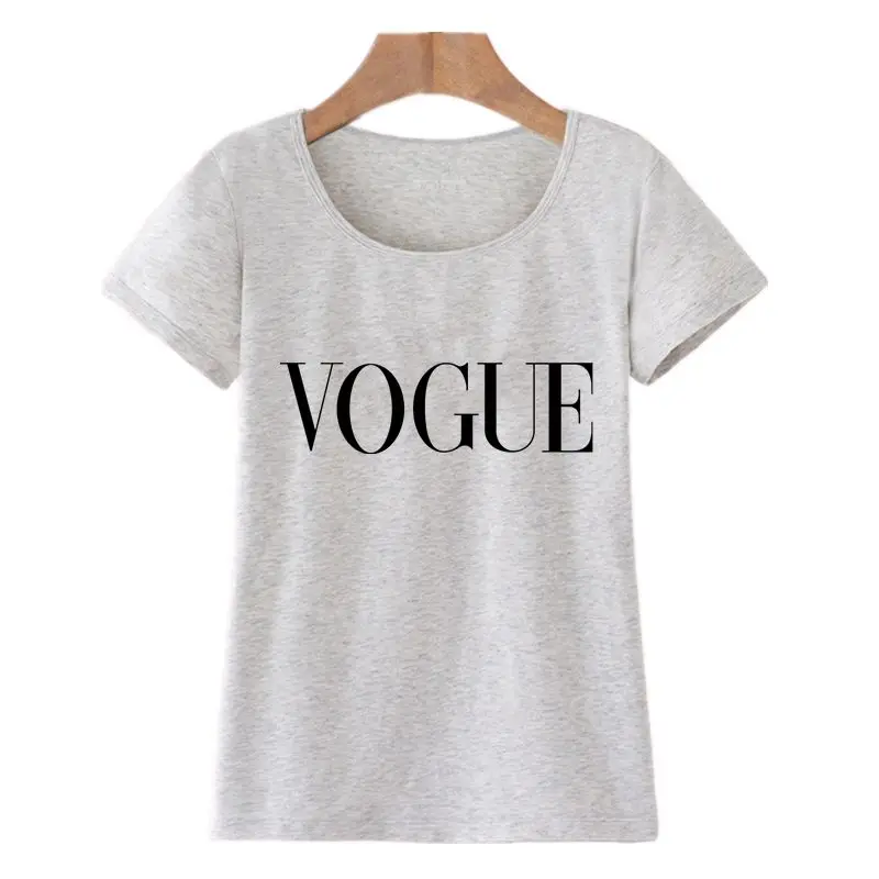 Футболка женская с надписью VOGUE летняя футболка в стиле панк Harajuku Tumblr Blusa Новое