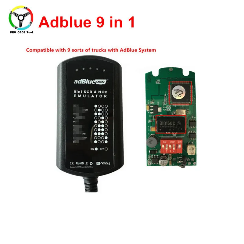 

Not Need Any Software Adblue Emulator 9 in 1 Trucks Emulation Diagnostic Tool Ad-blue 9IN1 For Volvo For DAF Trucks