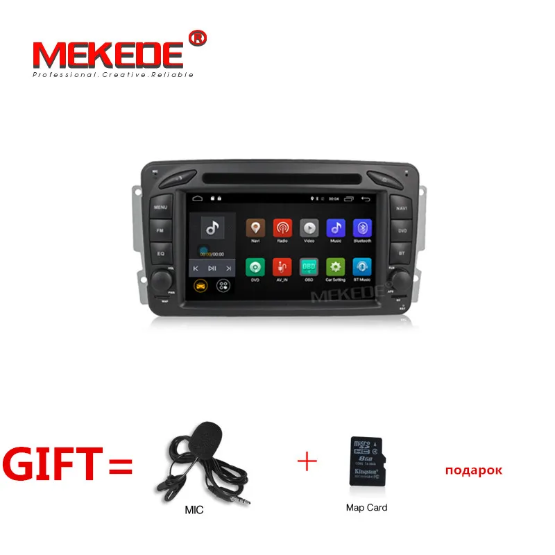 MEKEDE M518 Android7.1 автомобильный магнитофон gps dvd-плеер для Benz W209 W203 W463 Viano W639 Vito поддержка 4G wifi BT - Цвет: Standard model