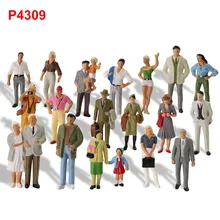 20 sztuk różne pozy Model pociągi 1:43 O skala wszystkie stojące malowane figurki pasażerowie ludzie Model kolejowy P4309