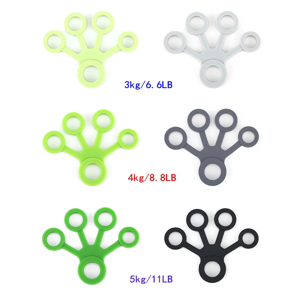 6 цветов, силиконовый зажим для пальцев, усилитель, носилки для пальцев, захват, силовой тренажер, Эспандер для массажа пальцев