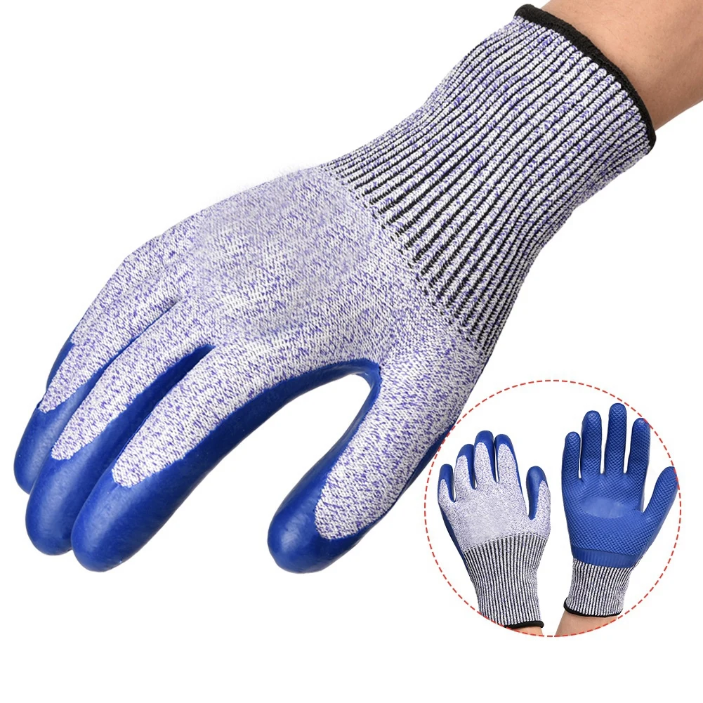 

Level 5 Cut Resistant Latex Labor Protection Work Gloves Anti-slip Safety Gloves Anti-slip pattern