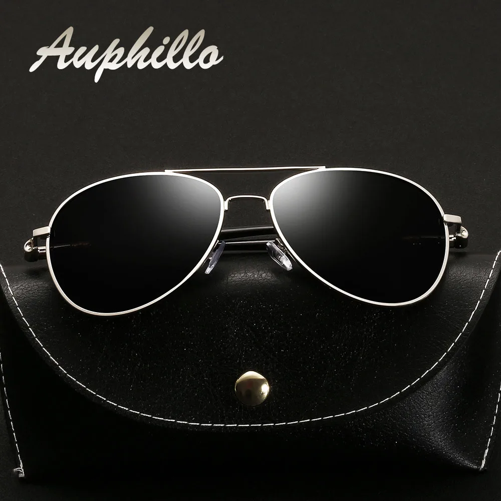 AUPHILLO Photochromic Sunglasses Classic Brand Designer Aviation Pilot Sunglasses Men Polarized Driver's Driving Glasses UV400