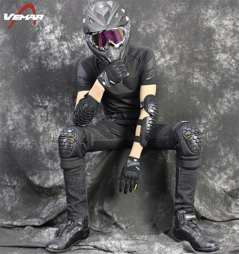 VEMAR Moto наколенник поддержка MTB Лыжная Защитная Экипировка мотоциклетные