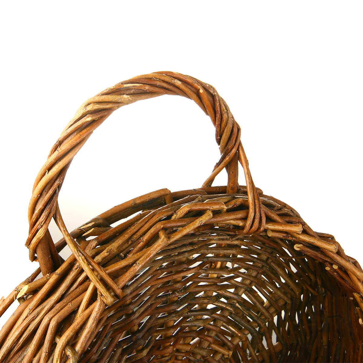 Wall Hanging Flower Plant Basket Wicker Rattan Basket Vase Container For Garden Outdoor Indoor Holder Home Decor