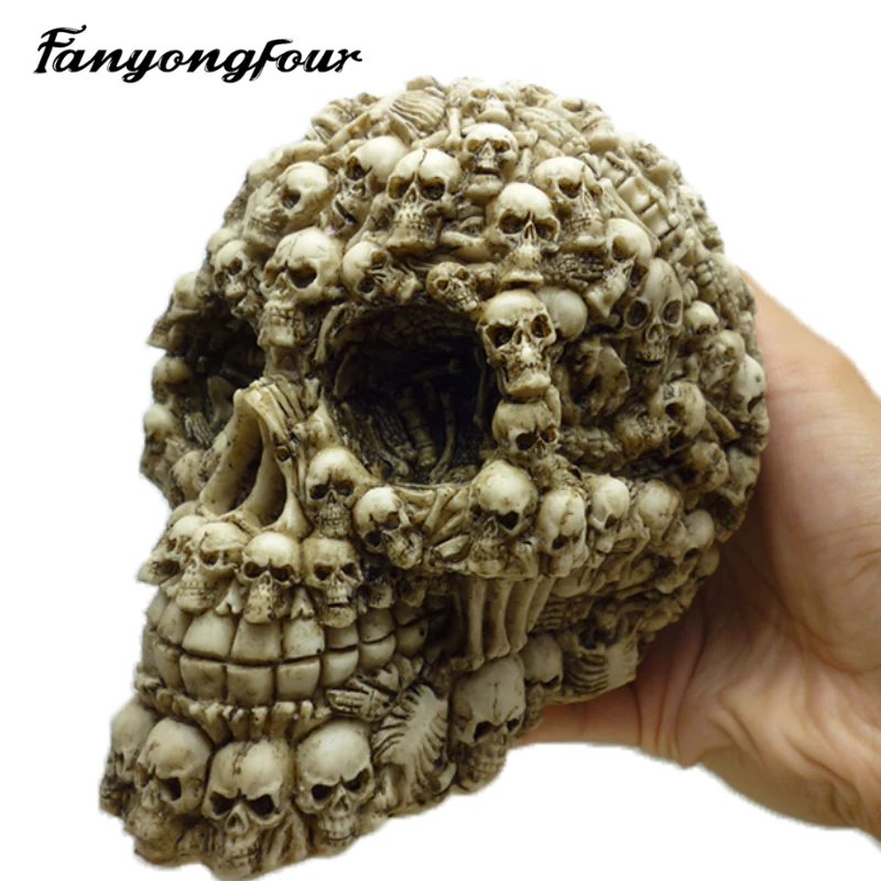 

3D Super Skull fondant cake mold silicone mold chocolate mold soap soap candles tool free shipping