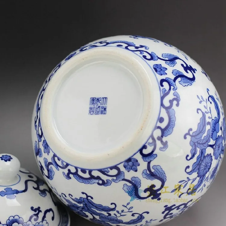 Jingdezhen керамическая синяя и белая керамическая банка синяя и белая фарфоровая большая банка для хранения