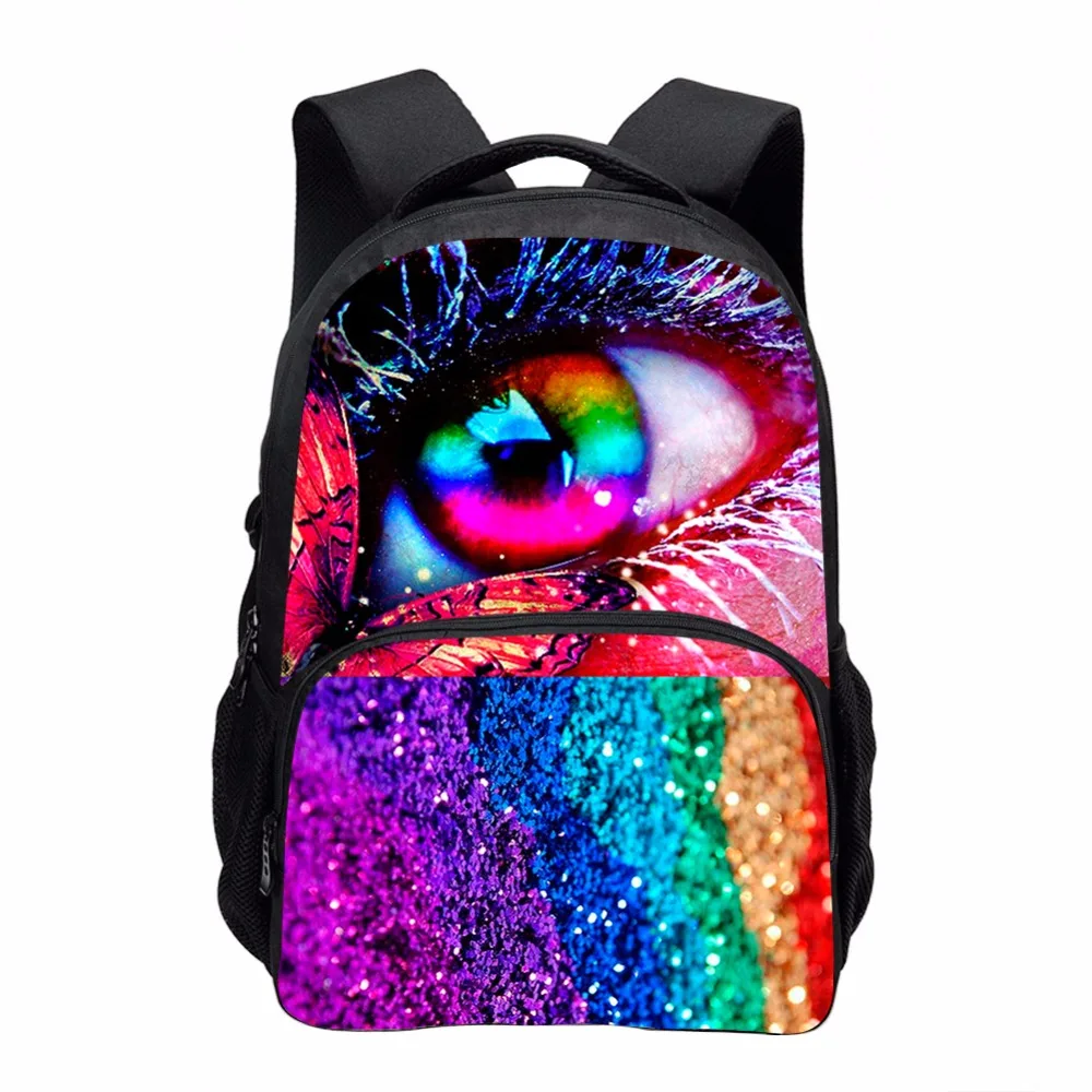 Fashion Rainbow Eyes Backpack for Girls KidSchool Bagpack Women Travel Shoulder Back Pack Kids