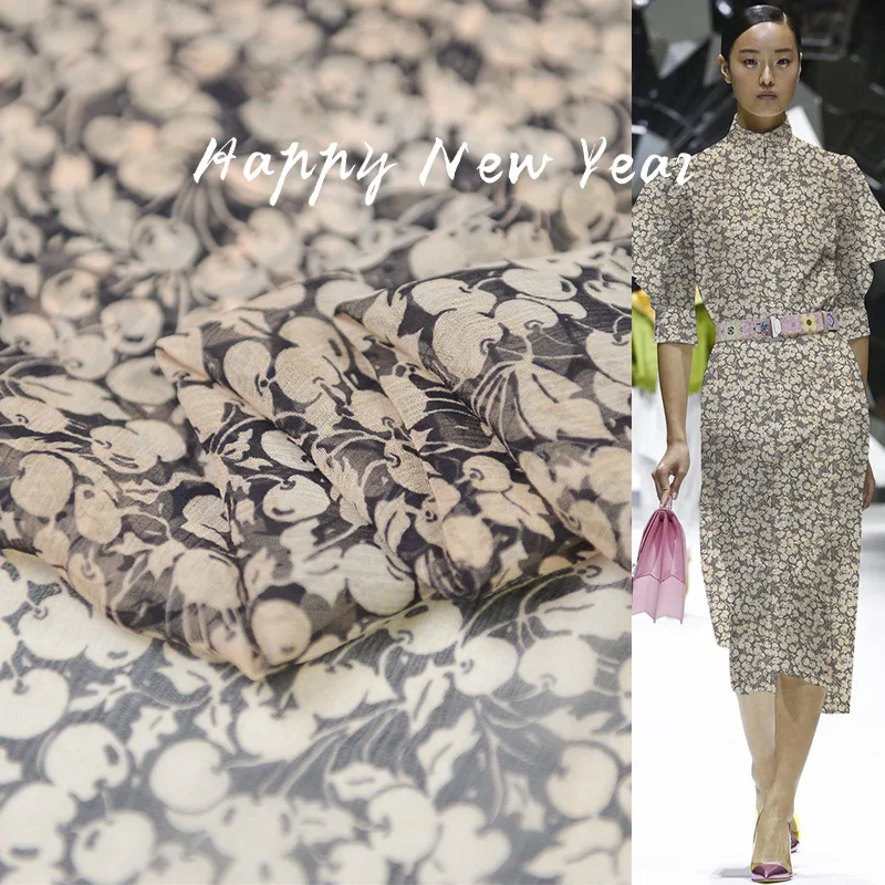 19 летняя Новинка 135 см Ширина 10momme шелк жоржет печатная ткань для Diy шитье платье Модная одежда распродажа Горячая