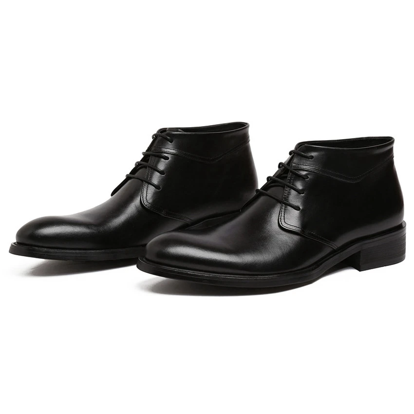 Мужские Ботильоны из натуральной кожи с круглым носком на шнуровке|shoes designer|shoes