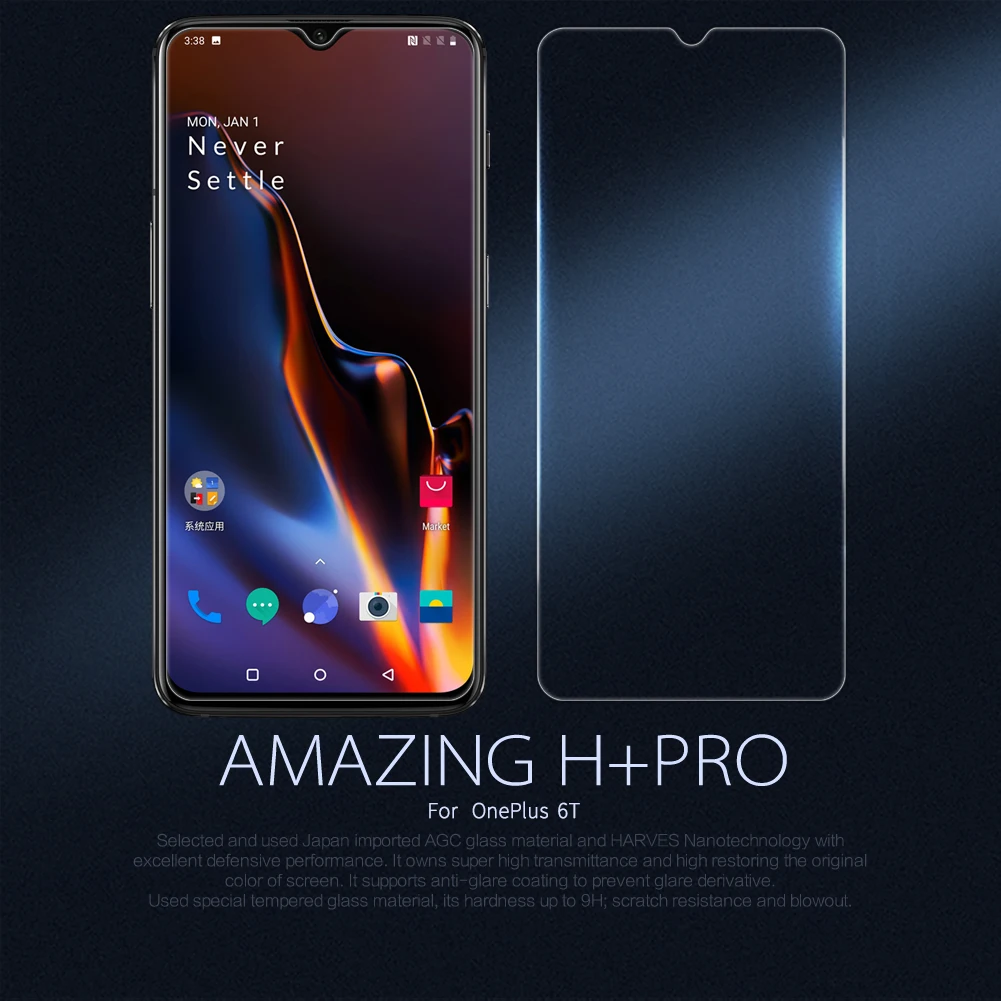 Стекло Nillkin для OnePlus 6 T 0,2 мм анти-взрывной протектор экрана против царапин Закаленное стекло пленка для OnePlus 6 T