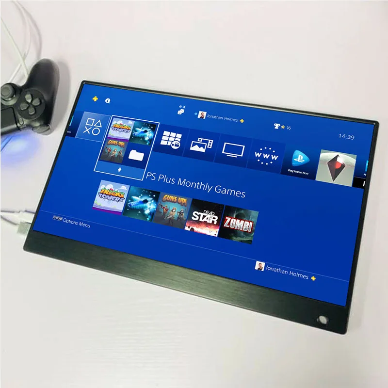 Высококачественный портативный игровой монитор 15 6 дюйма 4K для PS4 PRO XBOX NS MacOS HD