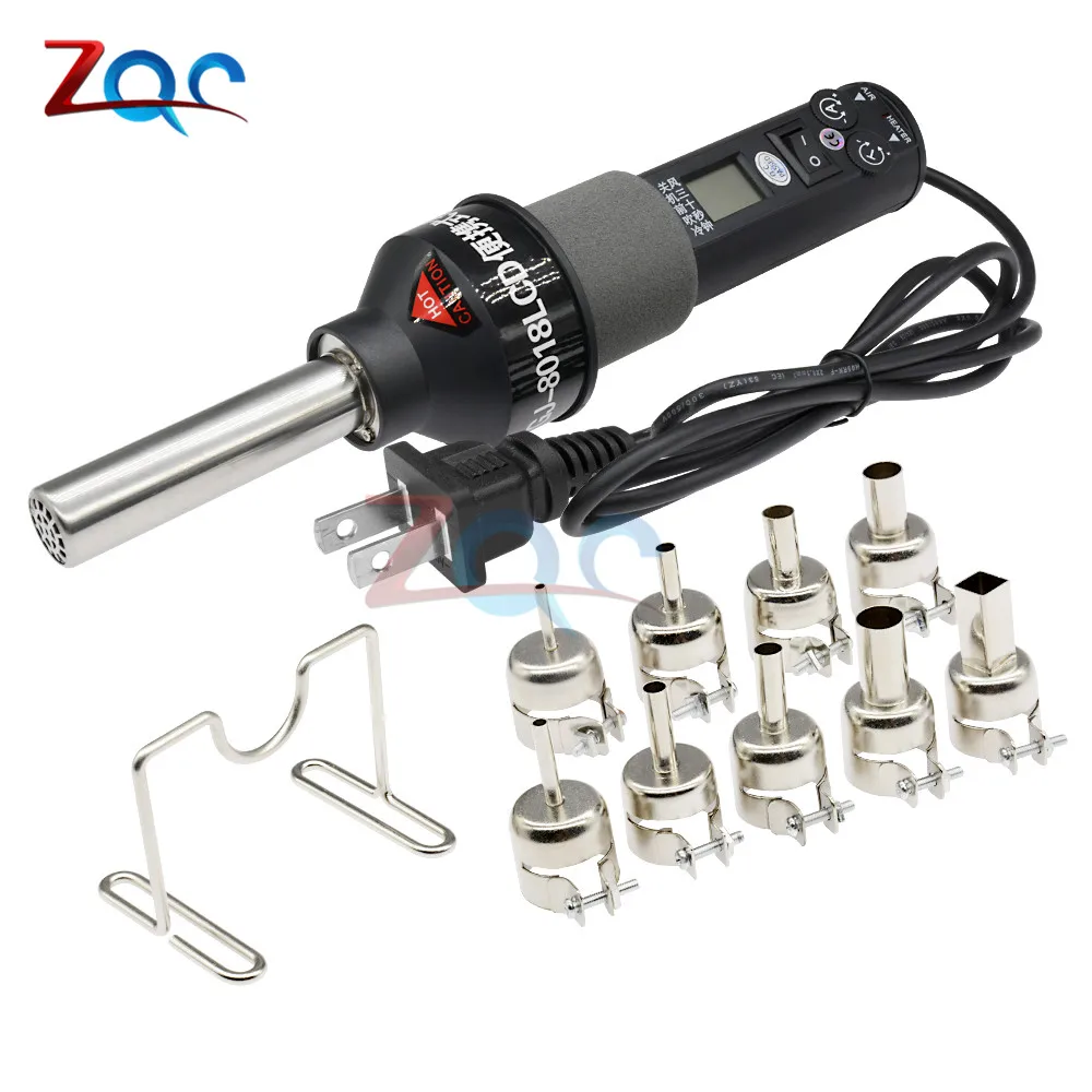 AC 110V 200W US Plug LCD цифровой пистолет с горячим воздухом высокой мощности Портативный